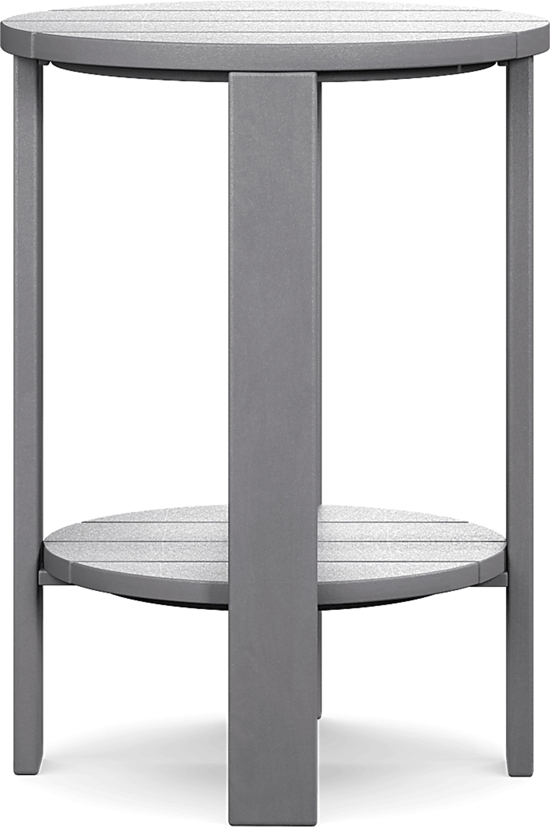 Addy Gray Outdoor Balcony Side Table - Image 2