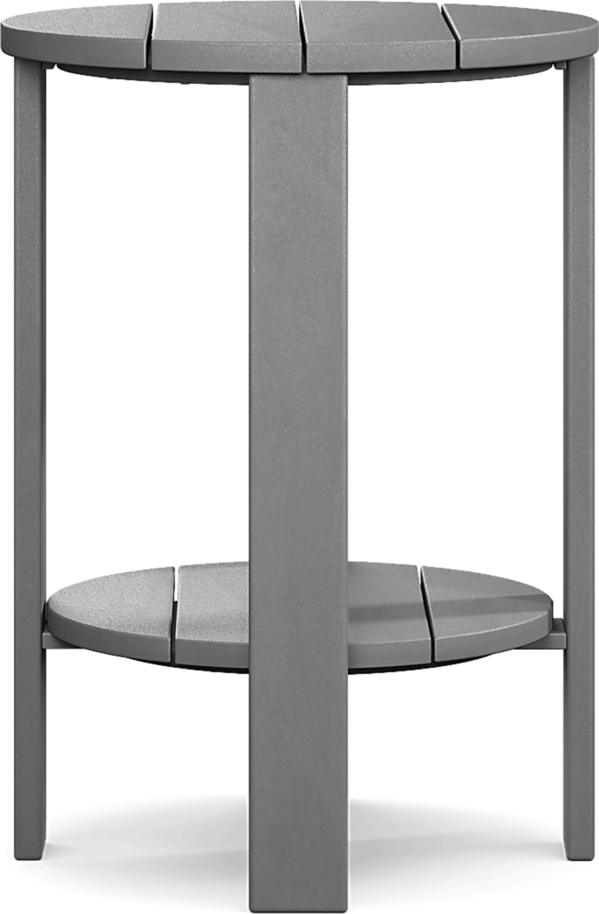 Addy Gray Outdoor Balcony Side Table - Image 3