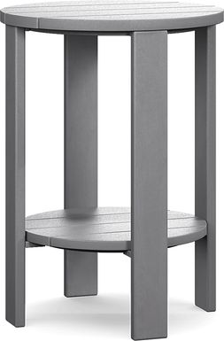 Addy Gray Outdoor Balcony Side Table