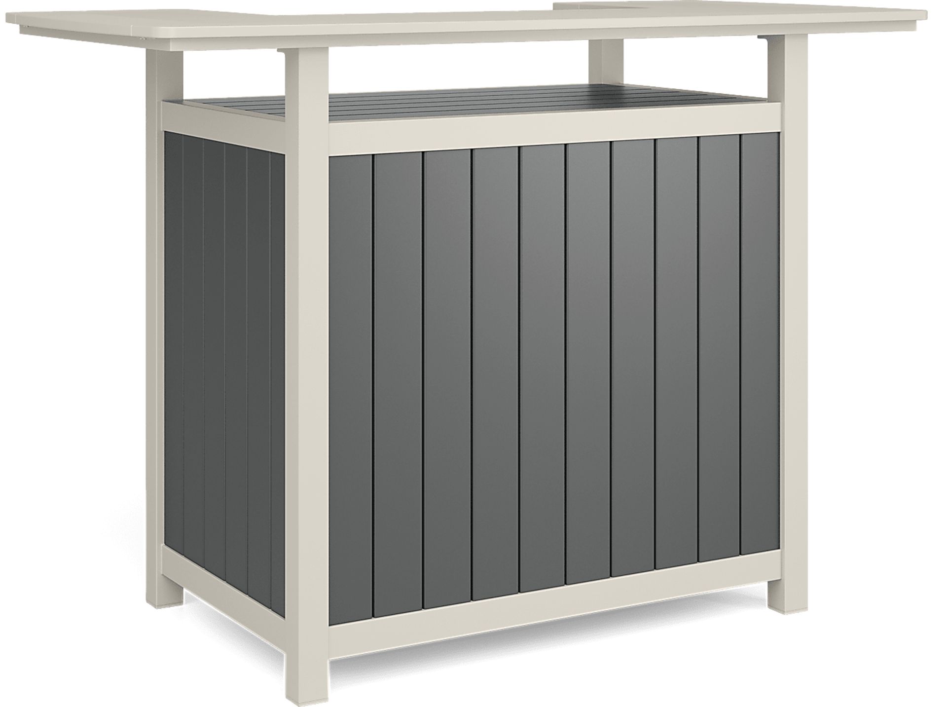 Addy Gray Outdoor Bar Table - Image 1