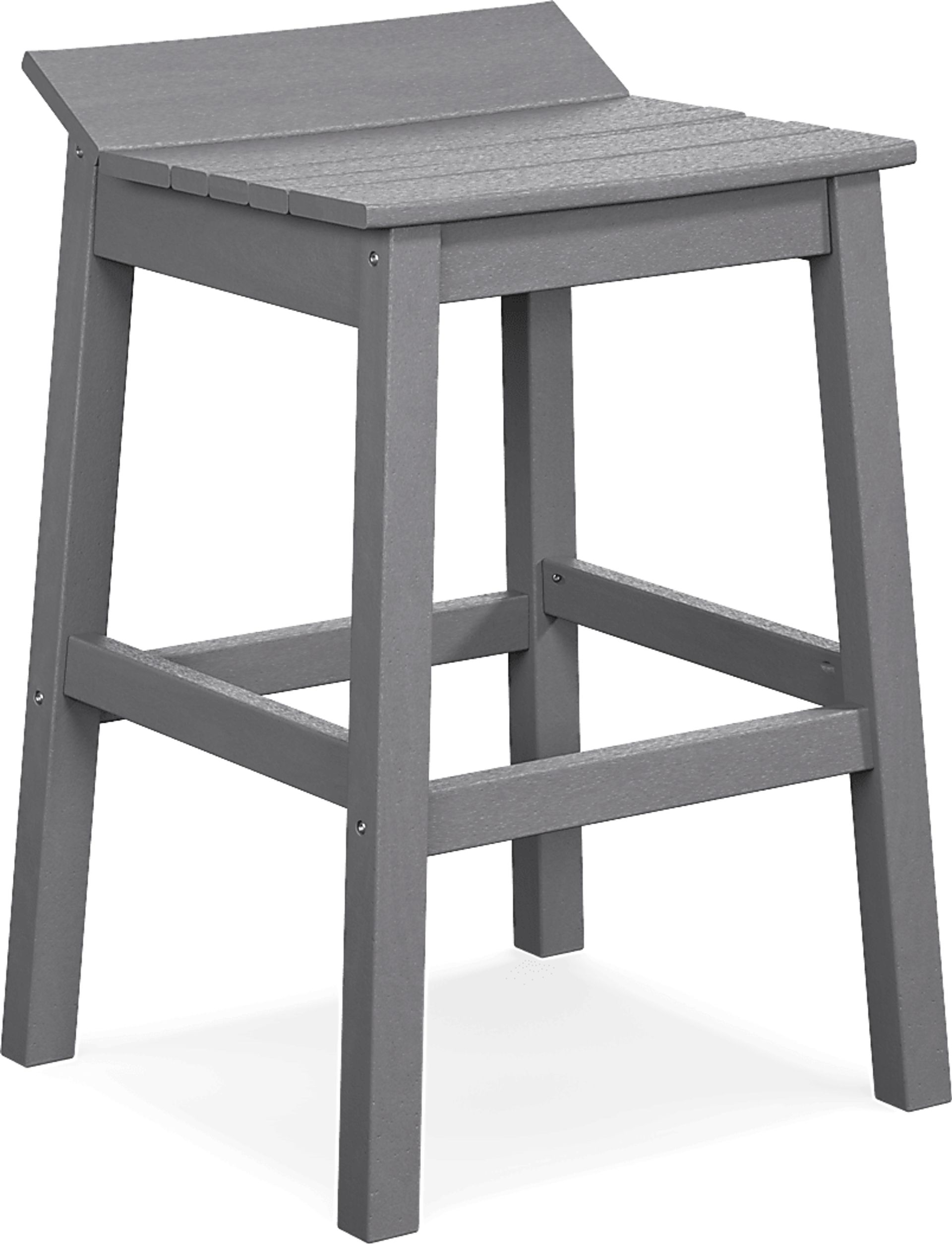 Addy Gray Outdoor Barstool - Image 1