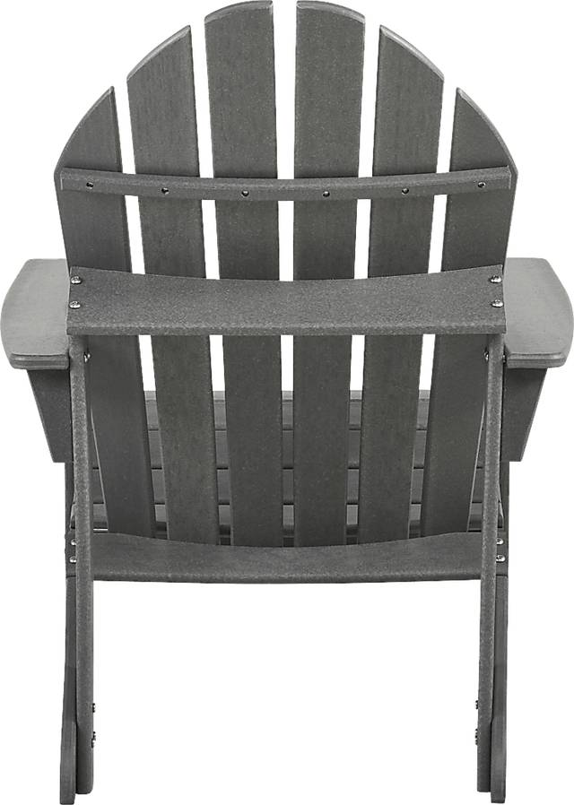 Addy Gray Outdoor Adirondack Chair - Thumbnail - Image 3