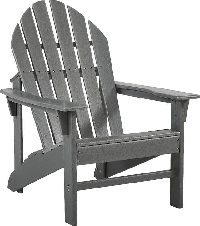 Addy Gray Outdoor Adirondack Chair - Thumbnail - Image 1