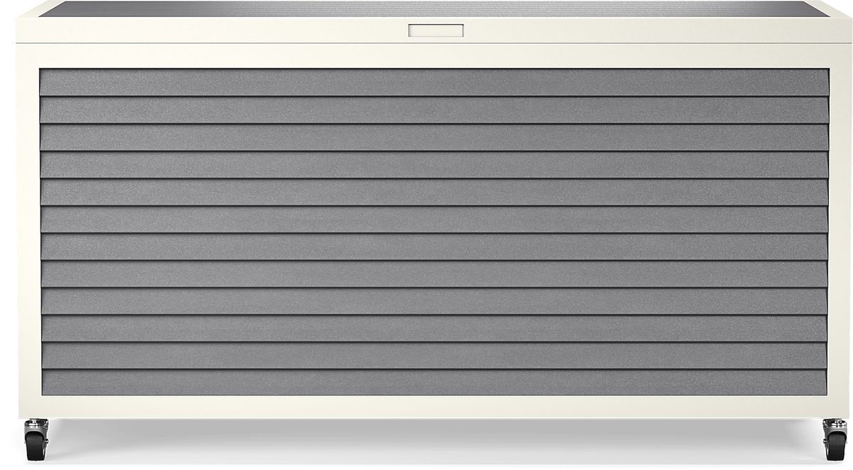Addy White Gray Synthetic Fabric Outdoor Storage Box | Rooms to Go