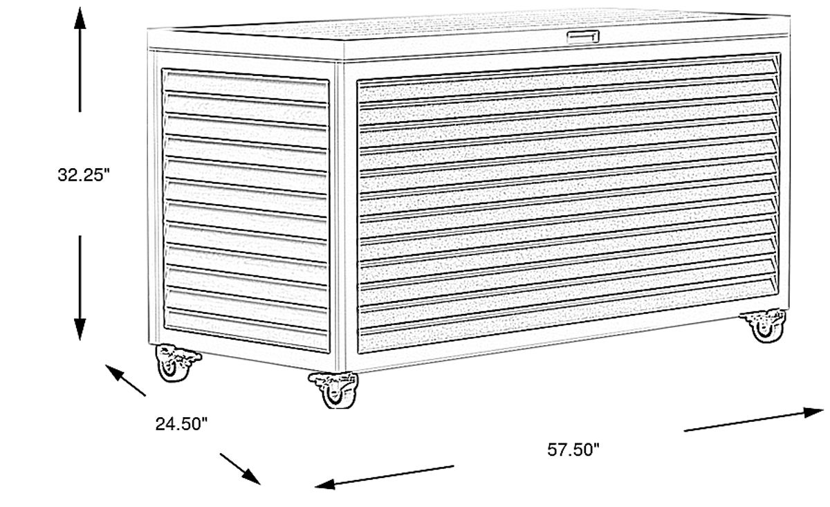 Addy Gray Synthetic Fabric Outdoor Storage Box | Rooms to Go