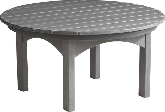 Addy Gray Round Outdoor Cocktail Table - Thumbnail - Image 1