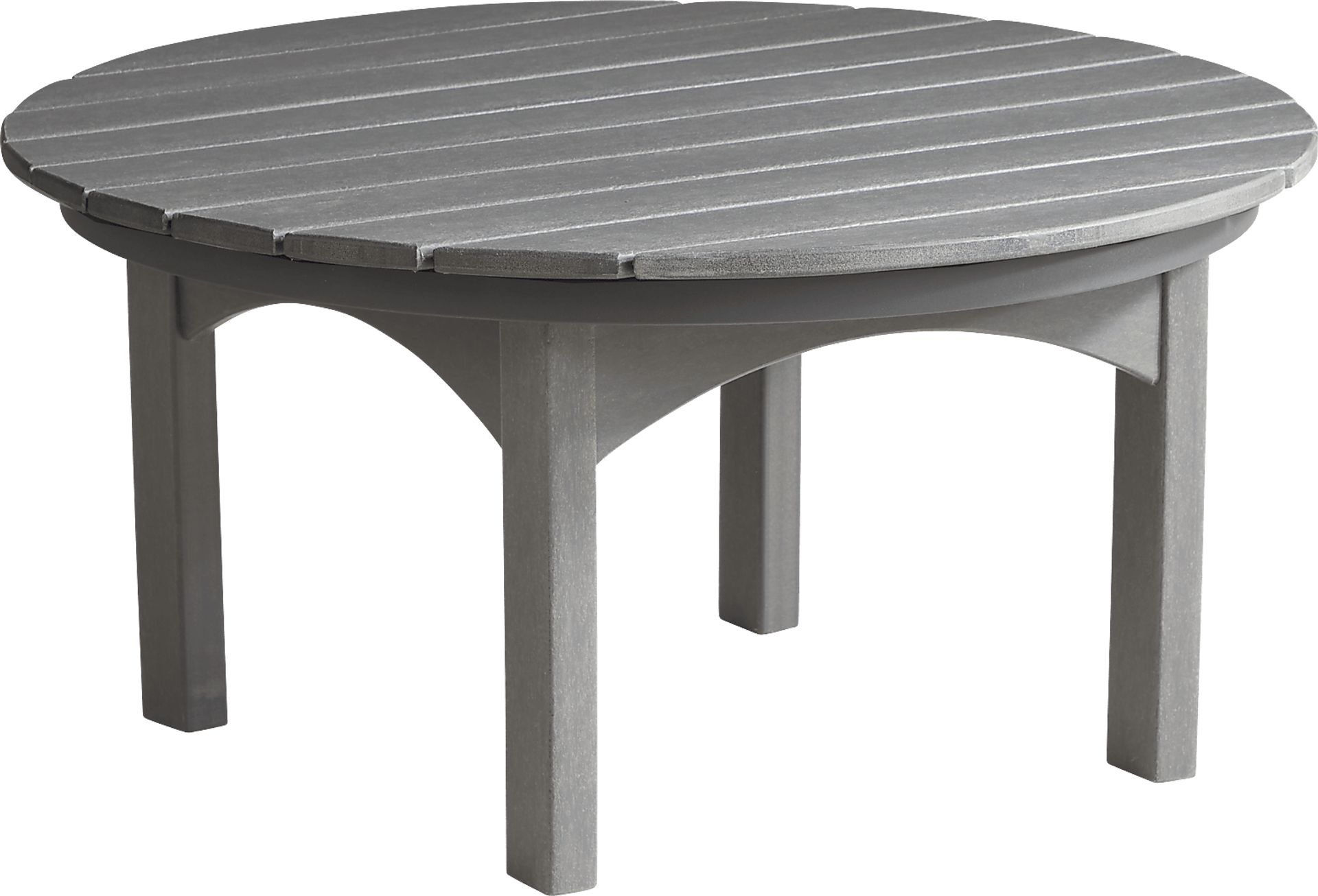 Addy Gray Round Outdoor Cocktail Table - Image 1