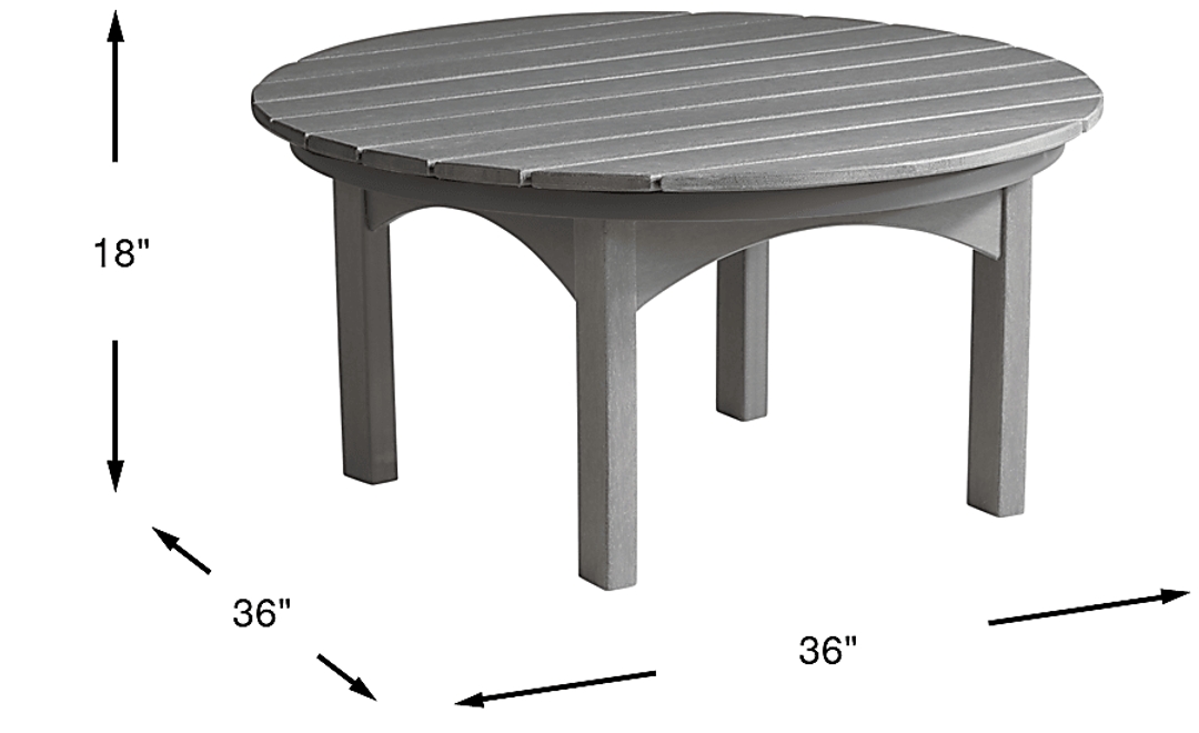 Addy Gray Round Outdoor Cocktail Table