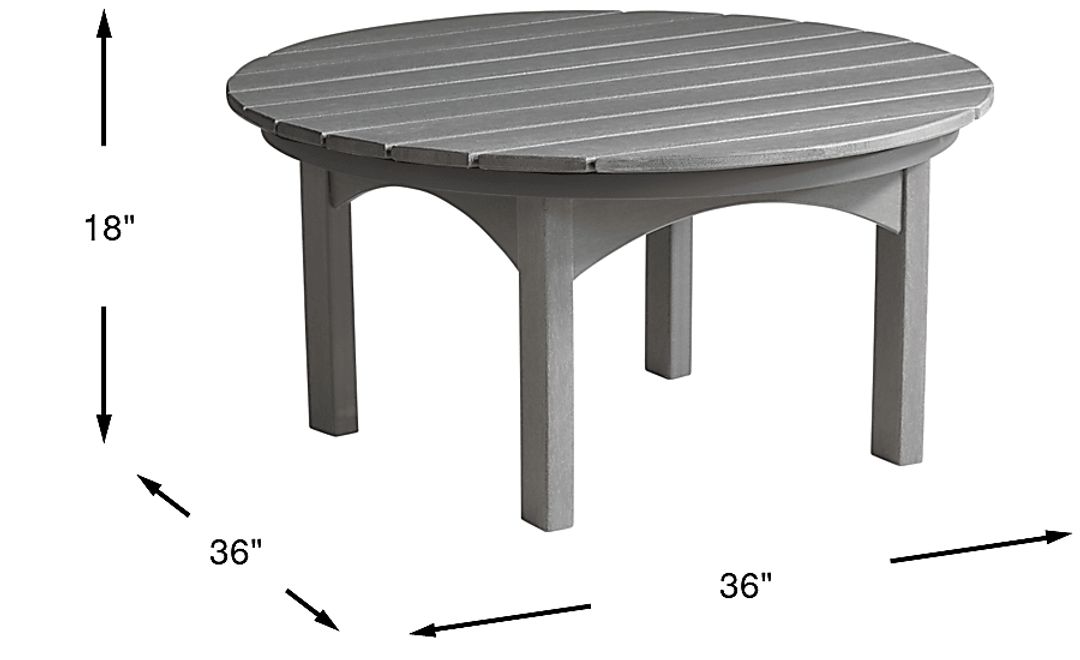 Addy Gray Round Outdoor Cocktail Table