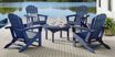 Addy Navy 5 Pc Round Outdoor Chat Seating Set