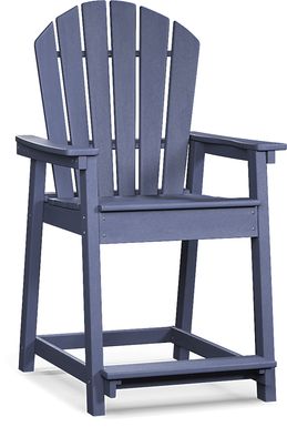 Addy Navy Outdoor Balcony Adirondack Stool