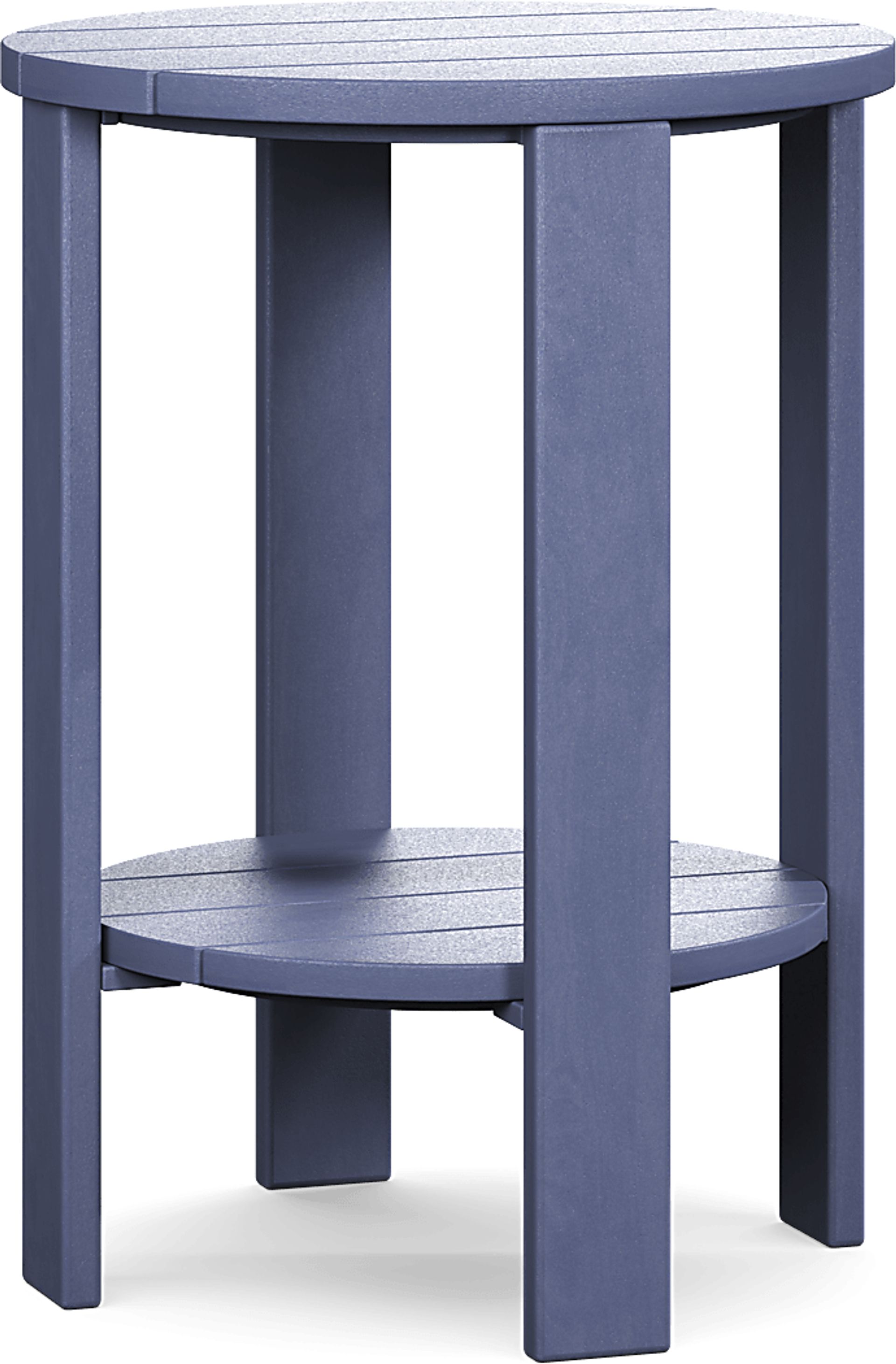 Addy Navy Outdoor Balcony Side Table - Image 1