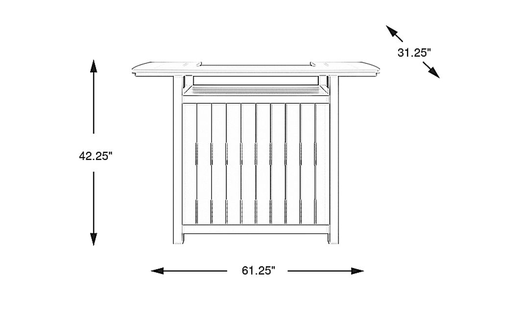 Addy Navy Outdoor Bar Table