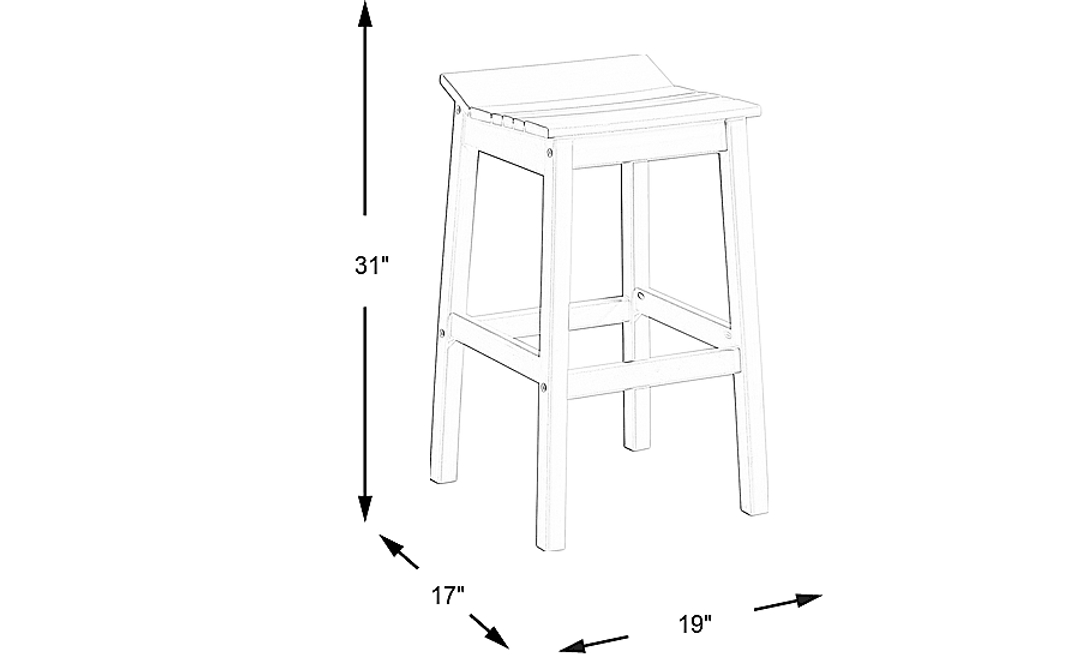 Addy Navy Outdoor Barstool