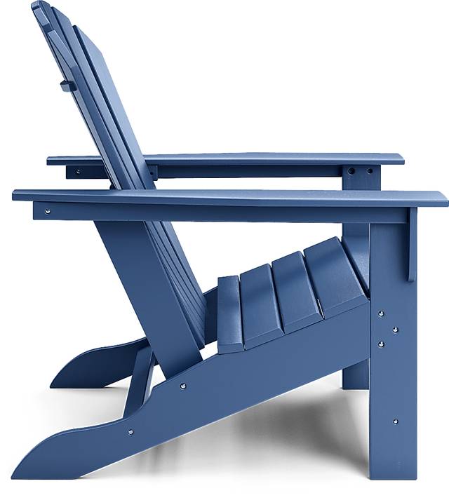 Addy Navy Outdoor Adirondack Chair - Thumbnail - Image 3