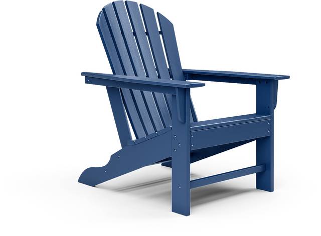 Addy Navy Outdoor Adirondack Chair - Thumbnail - Image 1