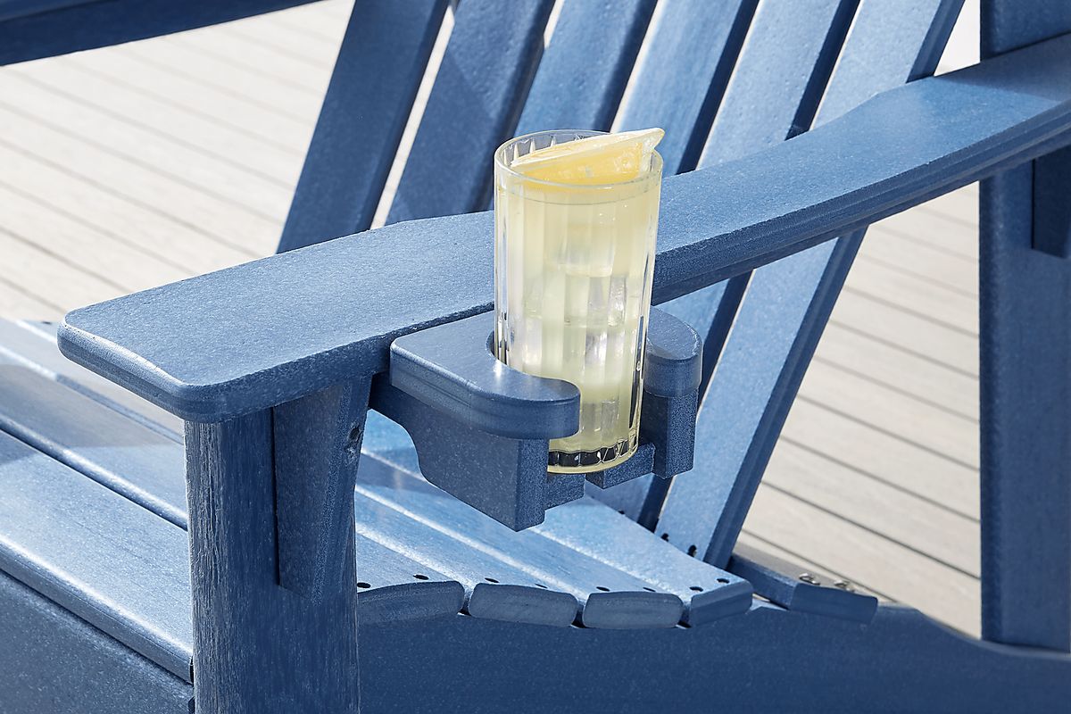 Addy Navy Colors Synthetic Fabric Outdoor Cup Holder Rooms to Go