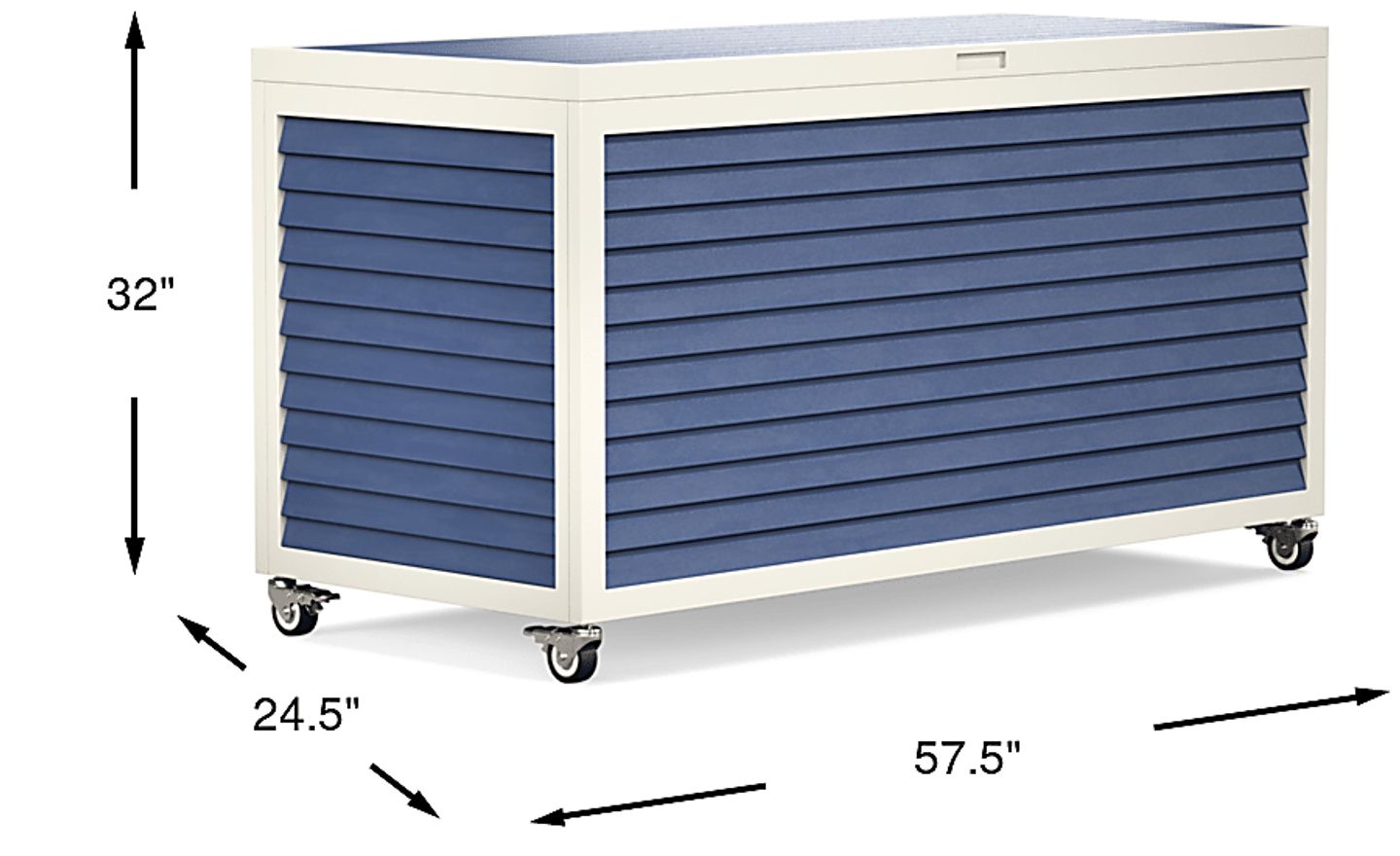 Addy Navy Blue Synthetic Fabric Outdoor Storage Box | Rooms to Go