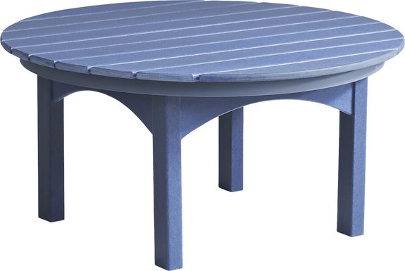 Addy Navy Round Outdoor Cocktail Table