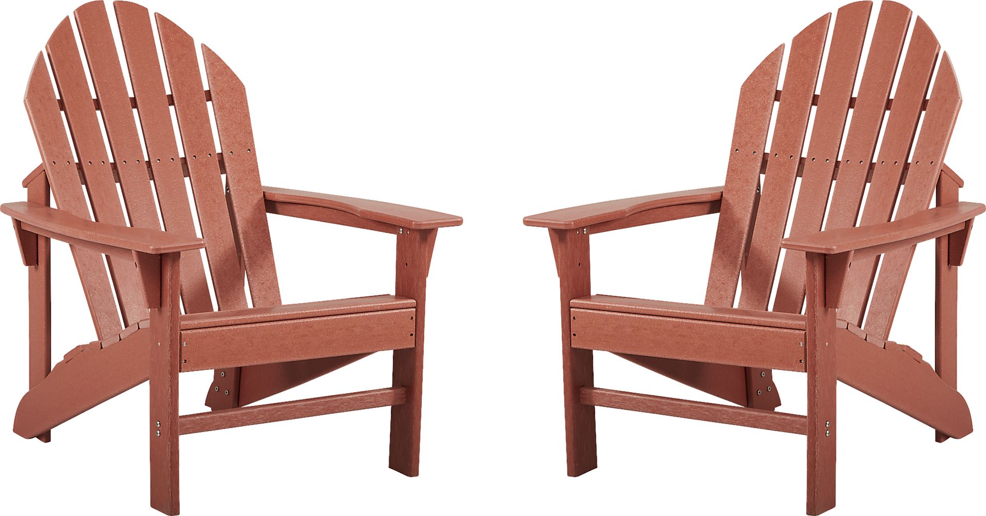 Addy Red Outdoor Adirondack Chair, Set of 2 - Image 1