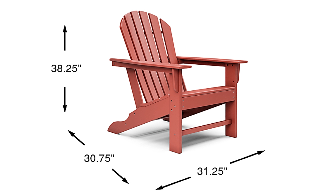 Addy Red Outdoor Adirondack Chair