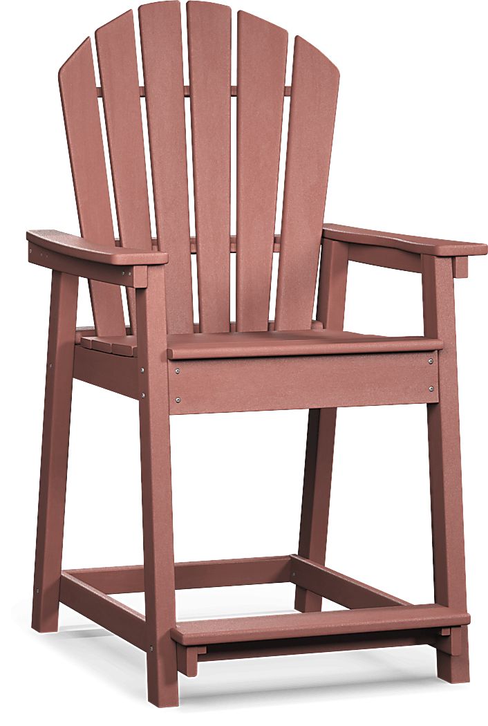 Addy Red Outdoor Balcony Adirondack Stool