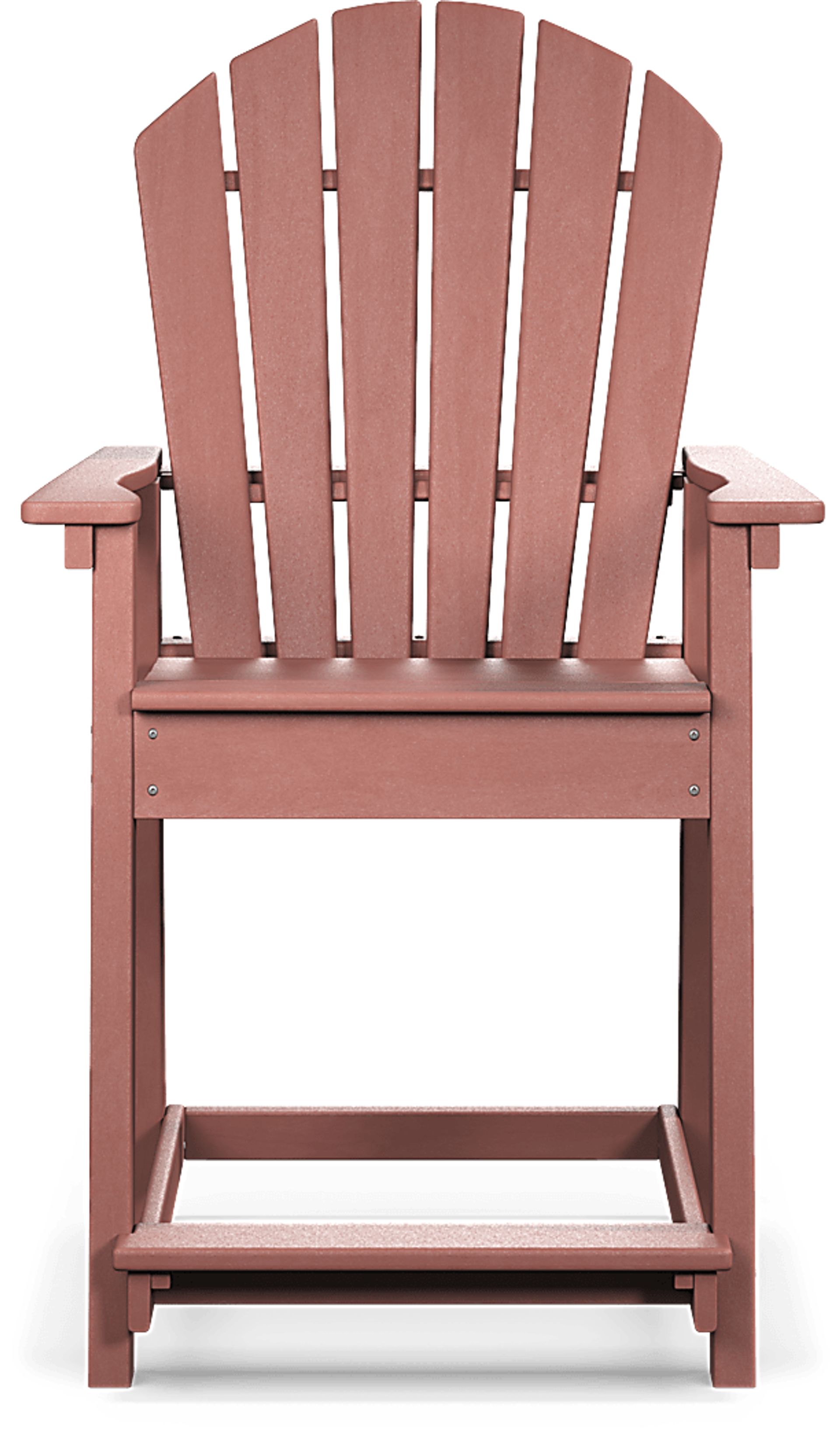 Addy Red Outdoor Balcony Adirondack Stool - Image 2