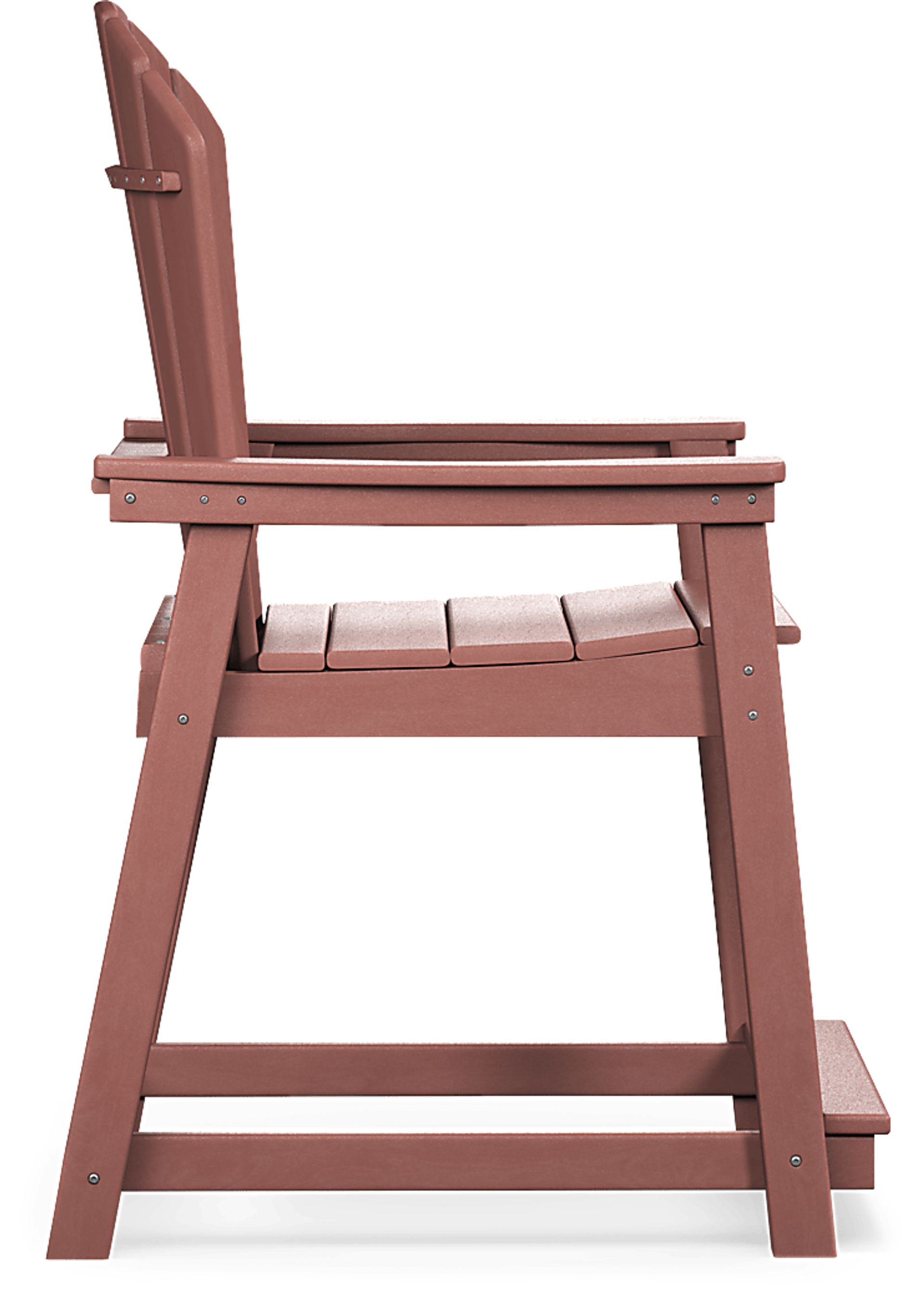 Addy Red Outdoor Balcony Adirondack Stool - Image 3