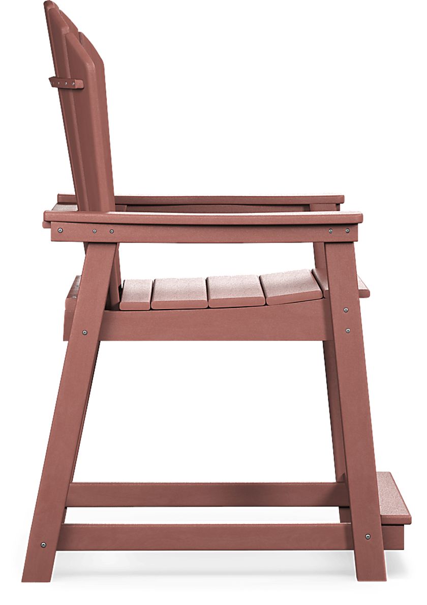 Addy Red Outdoor Balcony Adirondack Stool