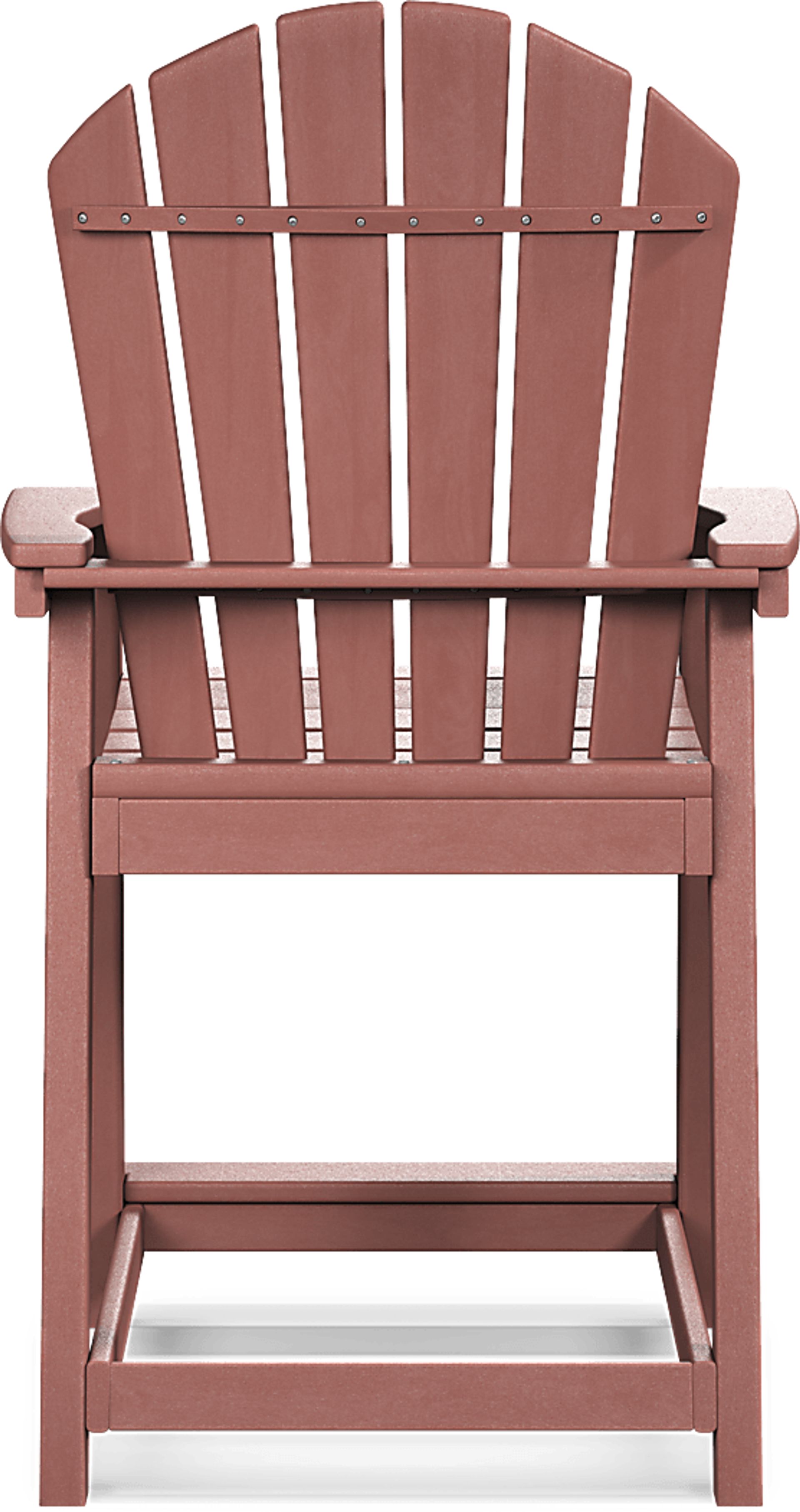 Addy Red Outdoor Balcony Adirondack Stool - Image 4