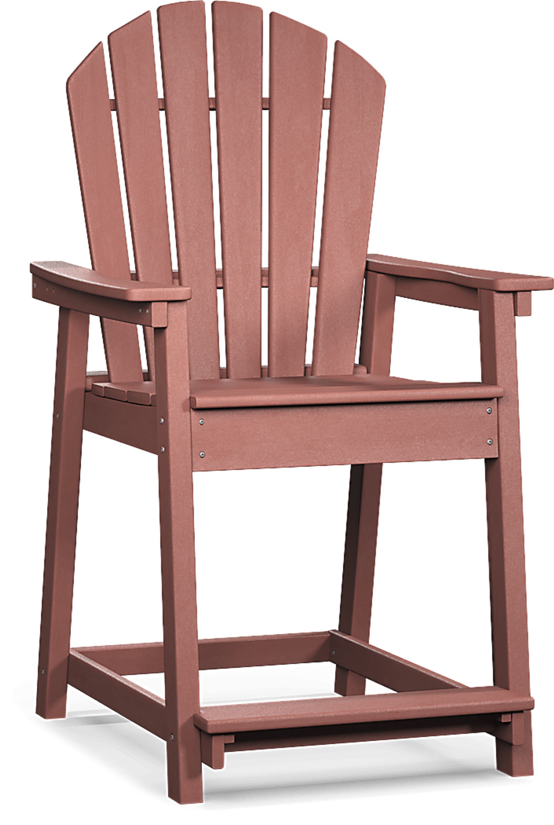 Addy Red Outdoor Balcony Adirondack Stool - Image 1