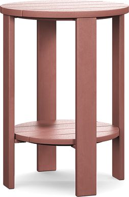 Addy Red Outdoor Balcony Side Table
