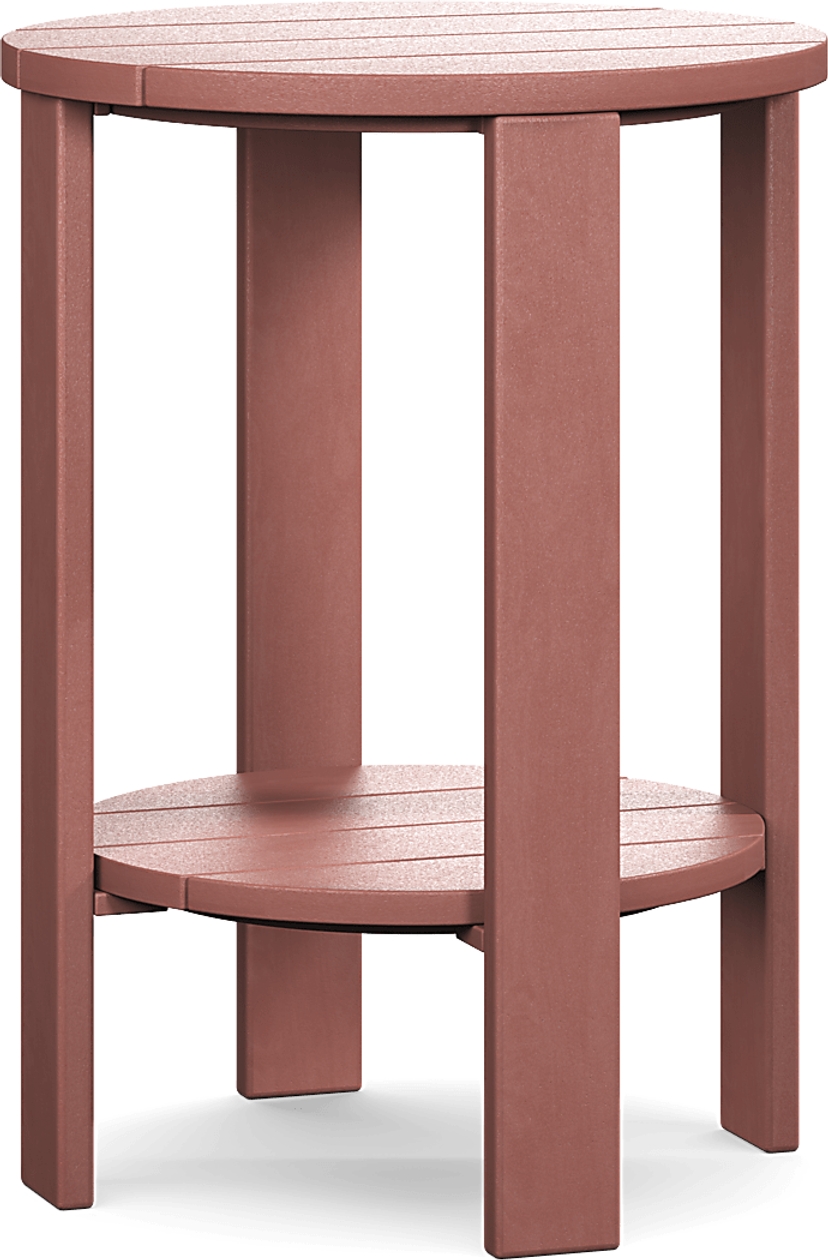 Addy Red Outdoor Balcony Side Table