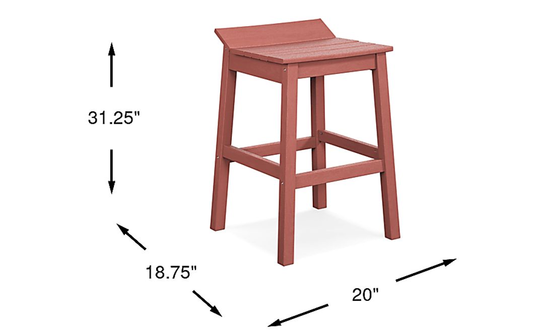 Addy Red Outdoor Barstool