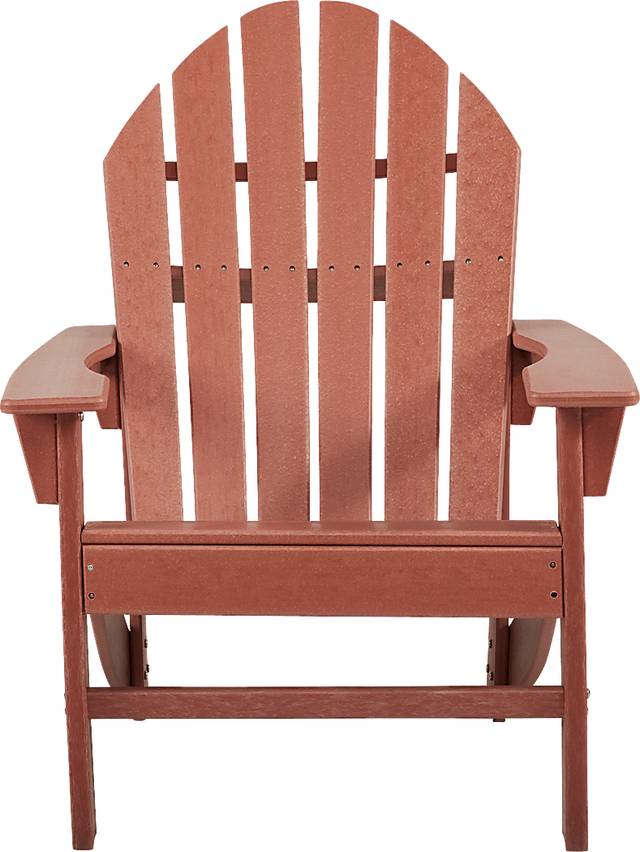 Addy Red Outdoor Adirondack Chair - Thumbnail - Image 2