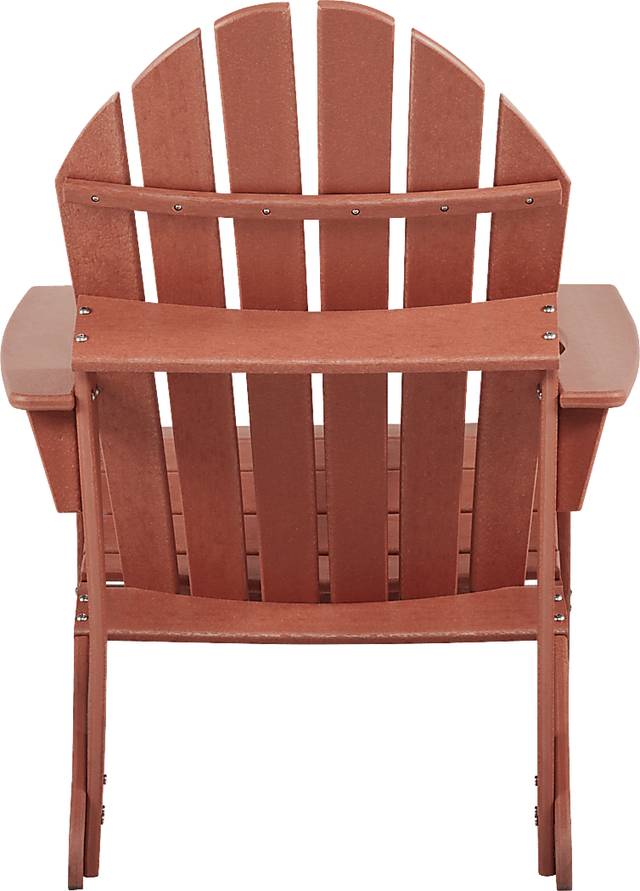 Addy Red Outdoor Adirondack Chair - Thumbnail - Image 3