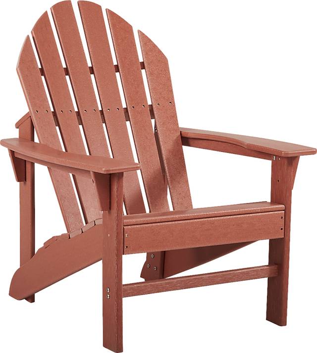 Addy Red Outdoor Adirondack Chair - Thumbnail - Image 1