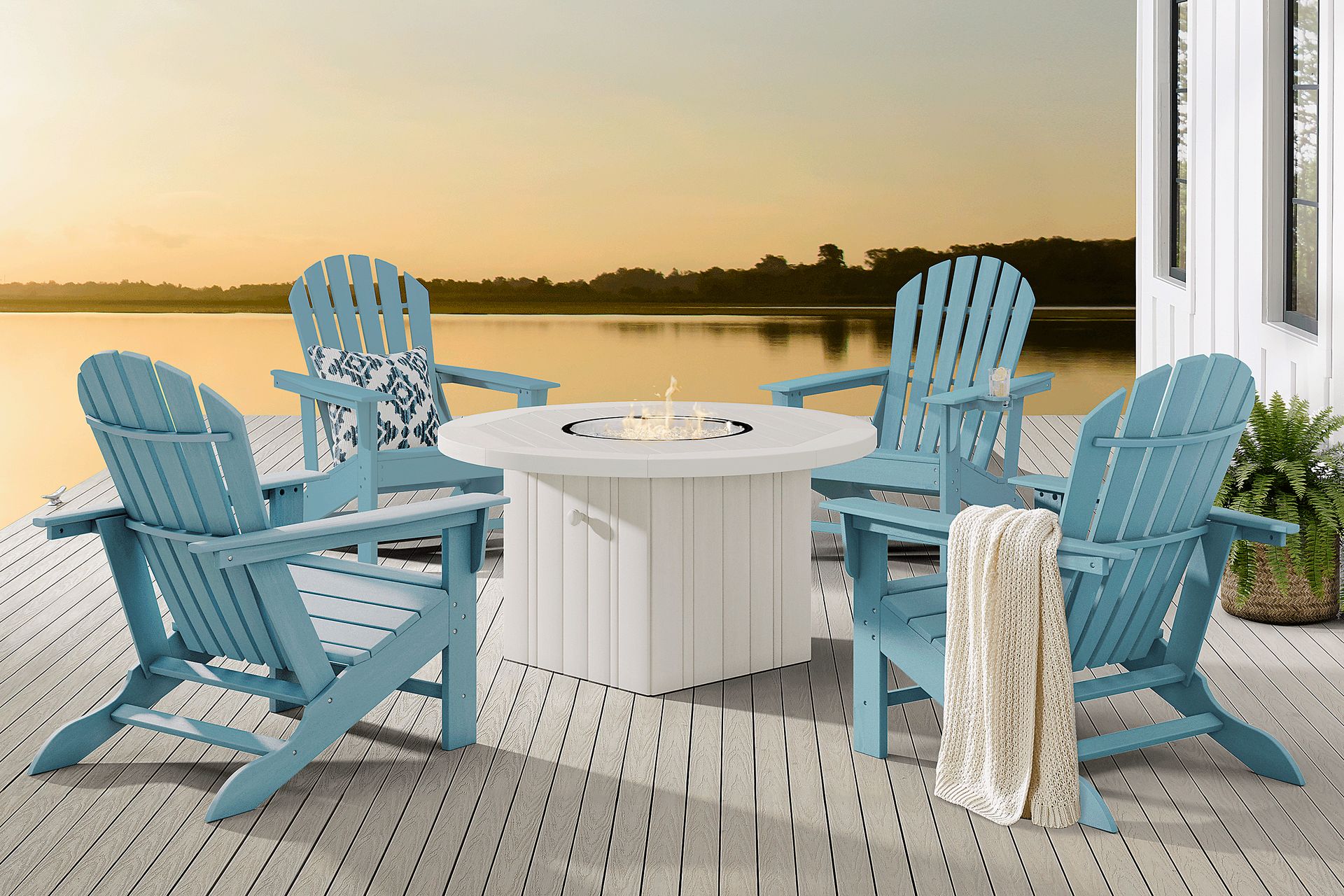 Addy Sky 5 Pc Outdoor Fire Pit Seating Set - Image 1