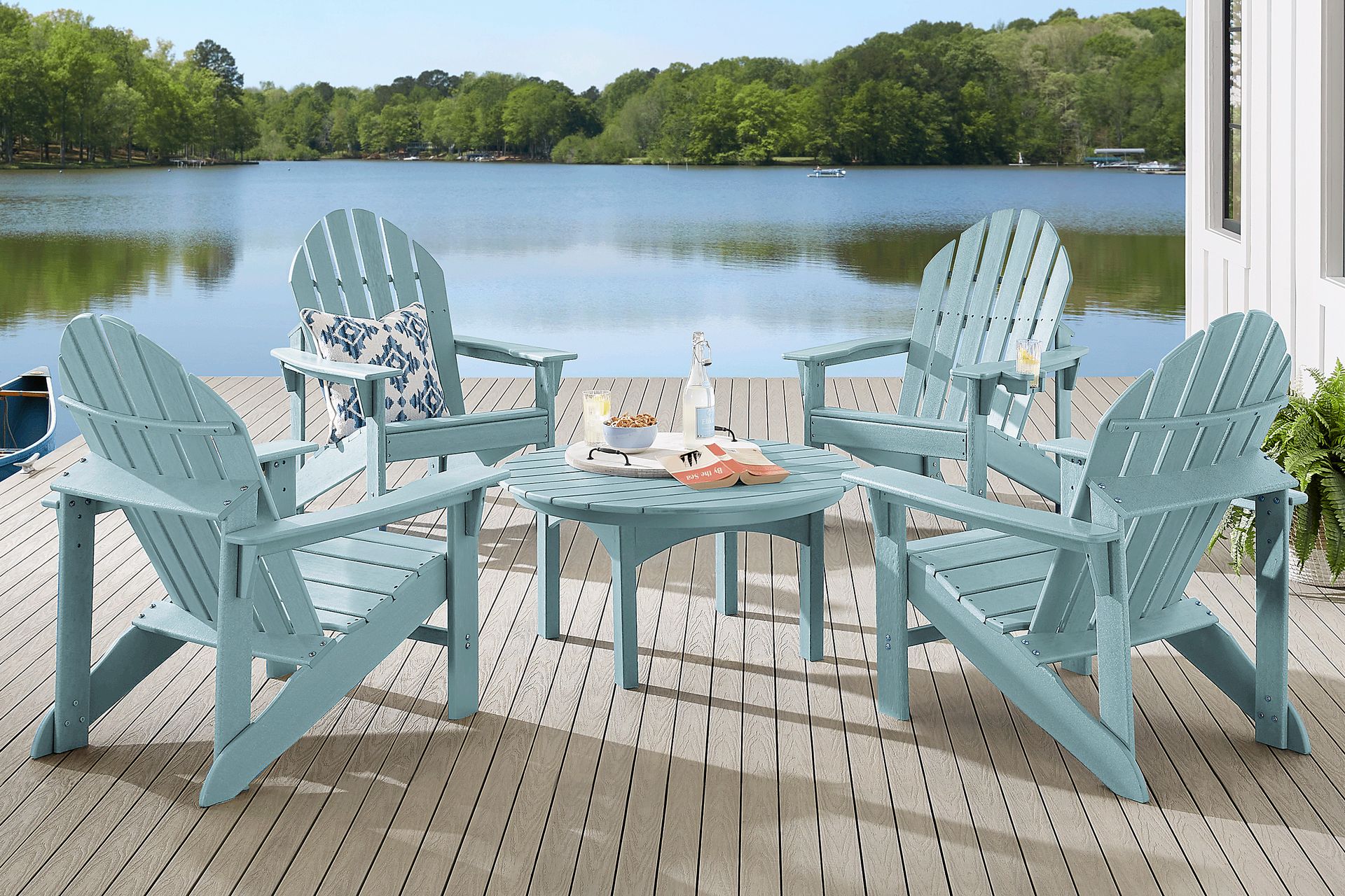 Addy Sky 5 Pc Round Outdoor Chat Seating Set - Image 1