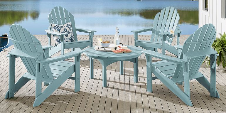 Addy Sky 5 Pc Round Outdoor Chat Seating Set