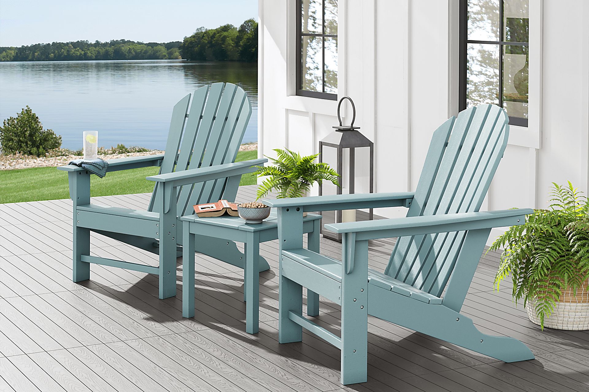 Addy Sky Outdoor Adirondack Chair, Set of 2 - Image 1