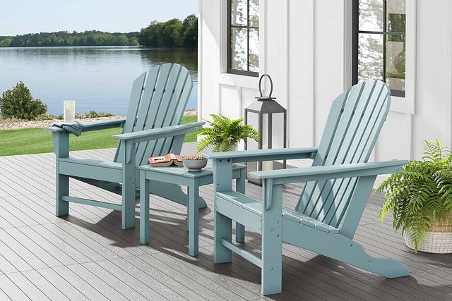Addy Sky Outdoor Adirondack Chair, Set of 2 - Thumbnail - Image 1