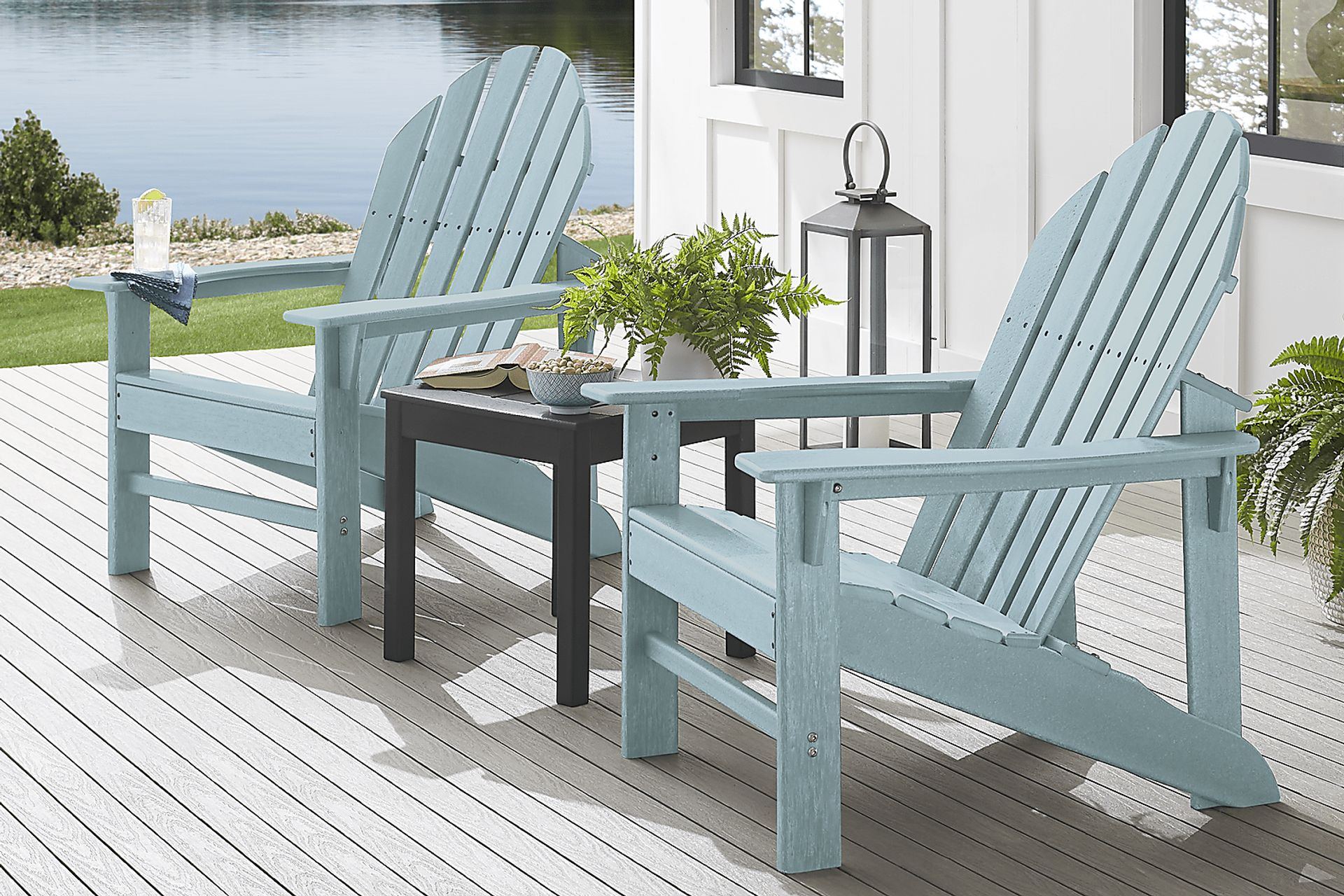Addy Sky Outdoor Adirondack Chair, Set of 2 - Image 2