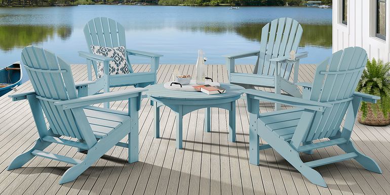 Addy Sky Outdoor Adirondack Chair, Set of 4
