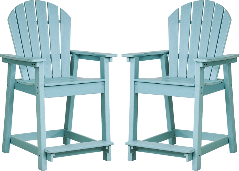Addy Sky Outdoor Balcony Adirondack Stool, Set of 2