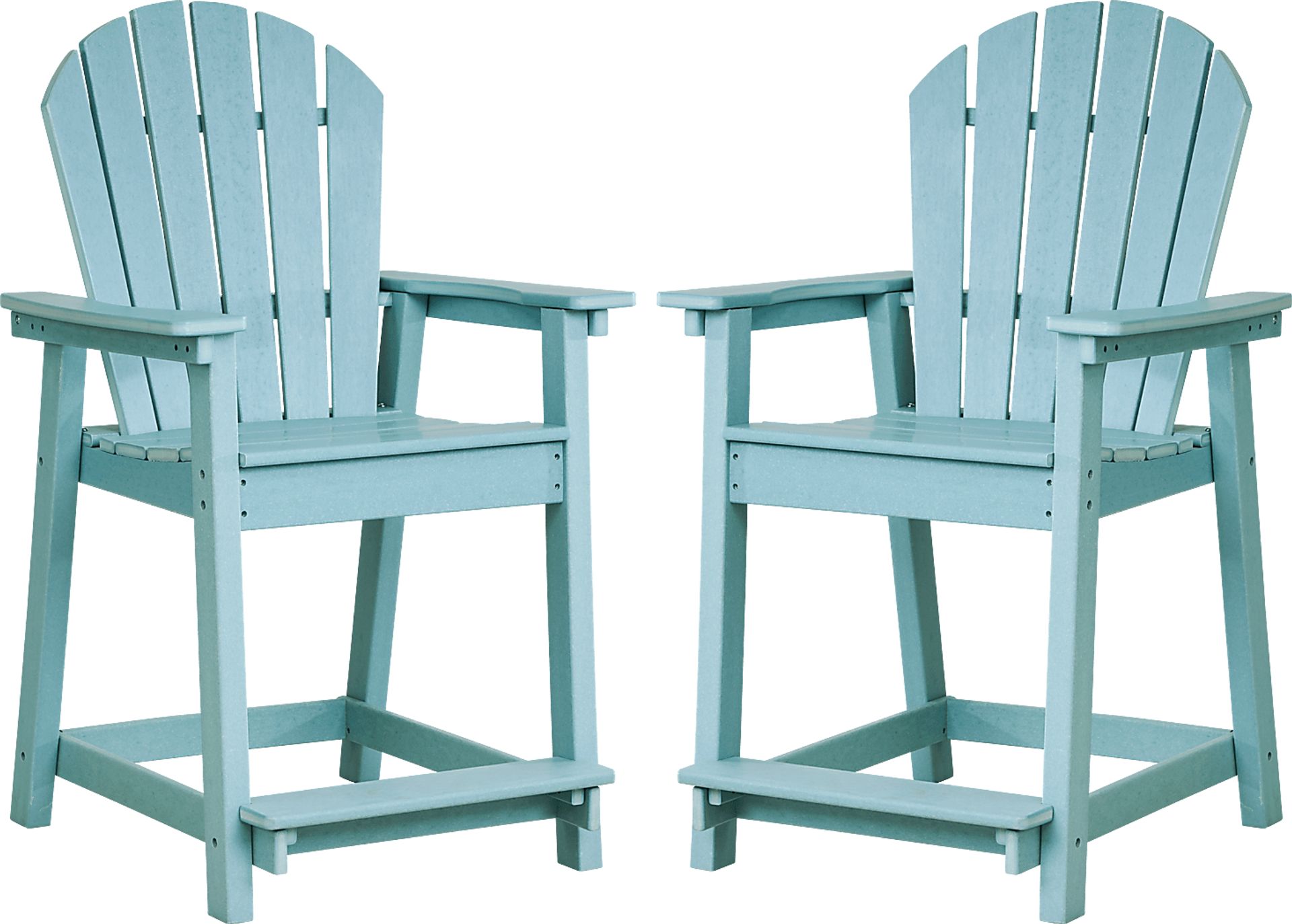 Addy Sky Outdoor Balcony Adirondack Stool, Set of 2 - Image 1