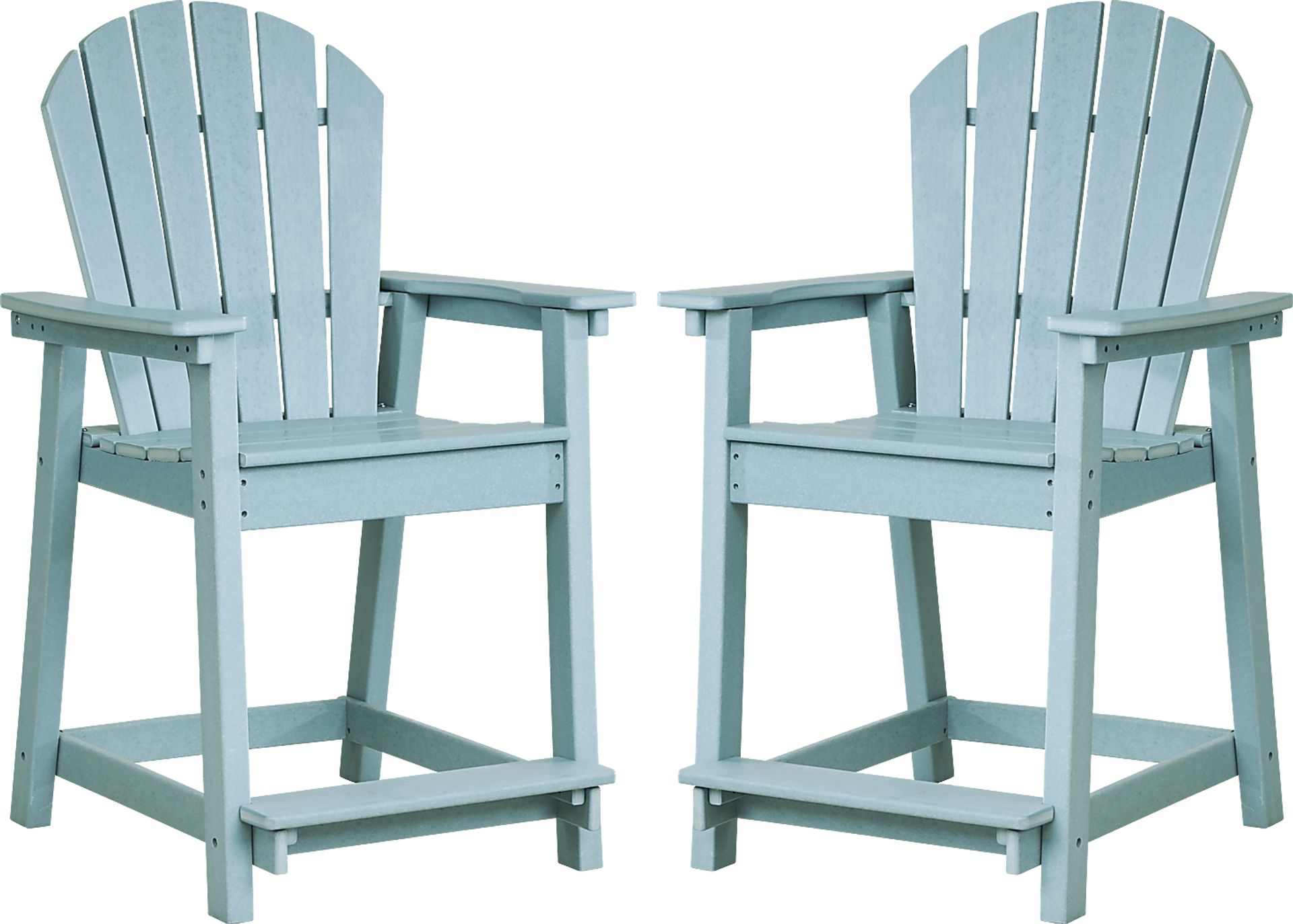 Addy Sky Outdoor Balcony Adirondack Stool, Set of 2 - Image 1