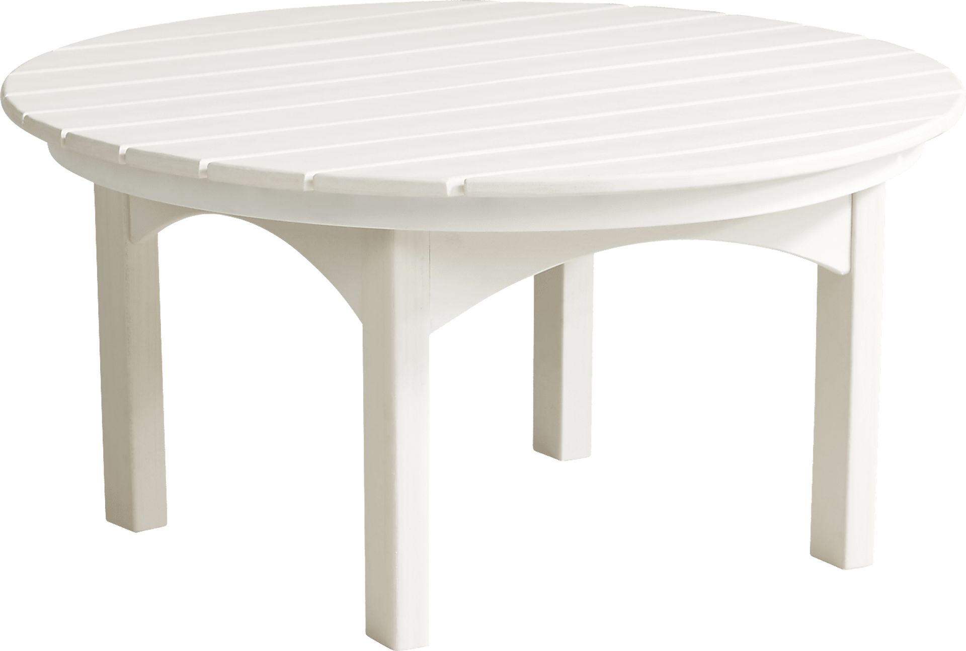 Addy White Round Outdoor Cocktail Table - Image 1