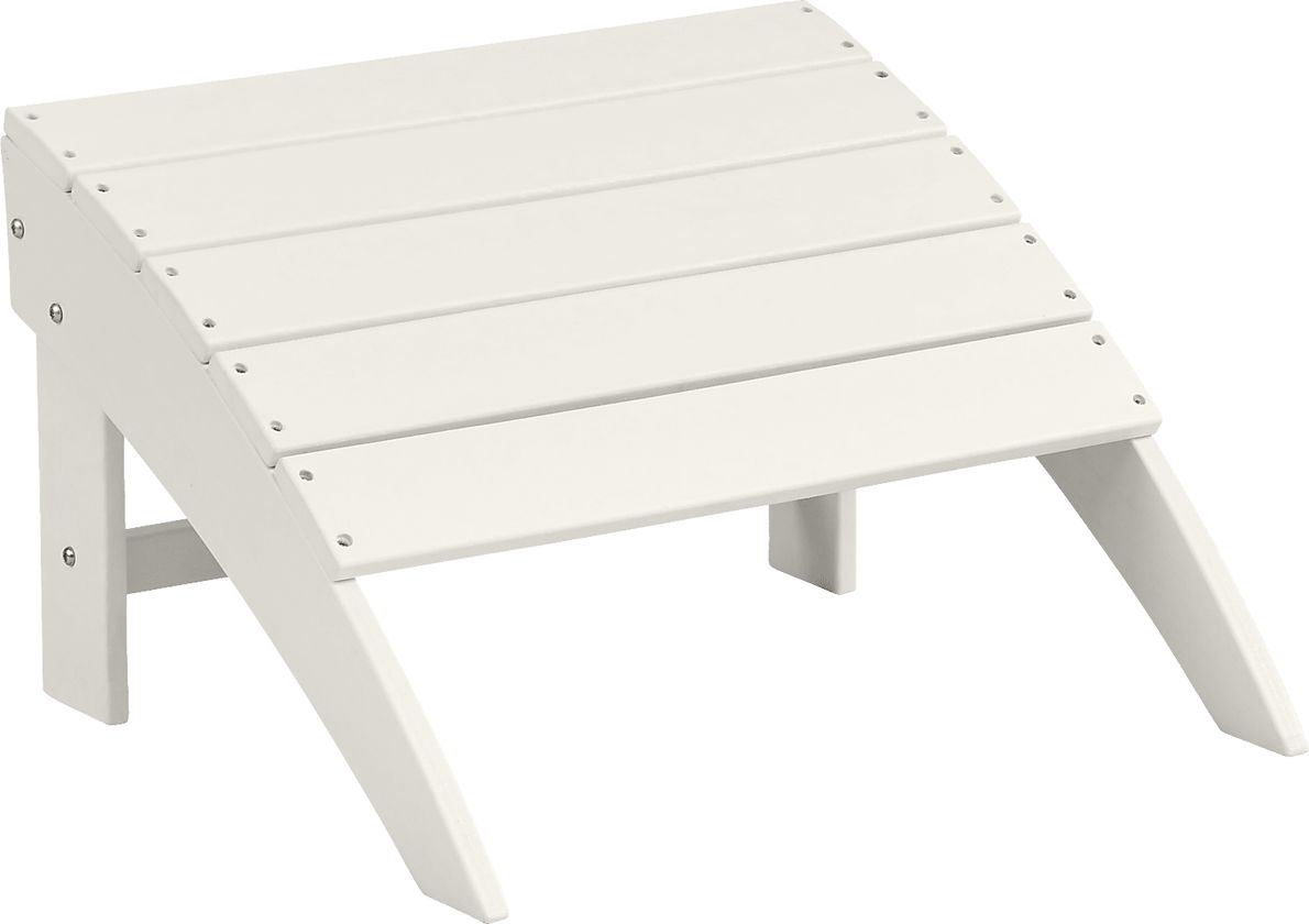 Addy White Colors,White Synthetic Fabric Outdoor Footrest Rooms To Go
