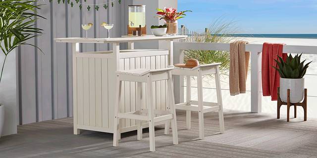 Addy White Outdoor Bar Table - Thumbnail - Image 2